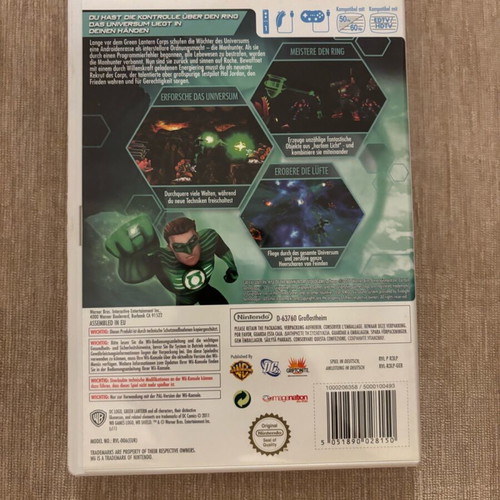 Green Lantern Rise of the Manhunters Nintendo Wii game used, PAL complete