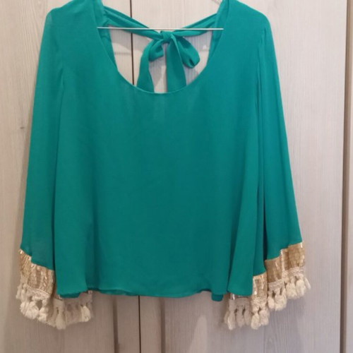 Boho turquoise blouse BSB new