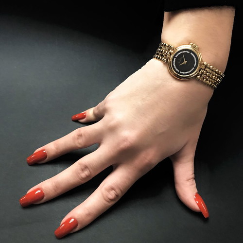 Paris jewelry watch new with crystals and 18k gold plating