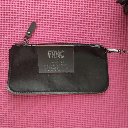 FRNC leather backpack like new, gray, with detachable pouch
