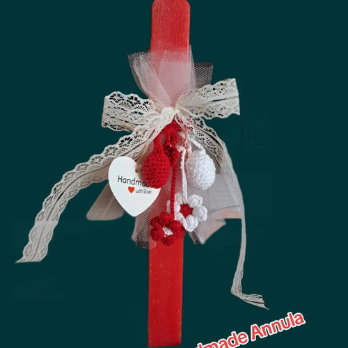 Easter Set Candle and Handmade Bunny New