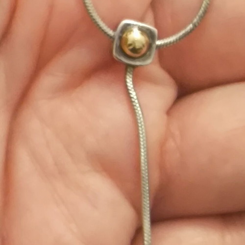 Silver gold 750/925 necklace