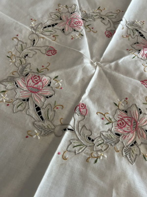 Handmade doily set like new