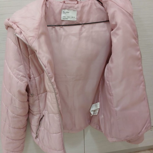 Bershka women's pink jacket new, size L, 100% polyester
