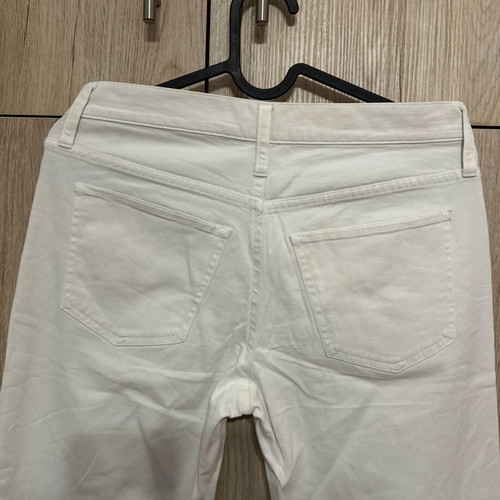 Benetton white flared jeans like new, size 42