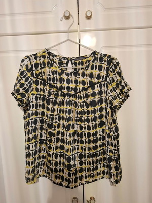 M&S Collection blouse with geometric print like new, size XL