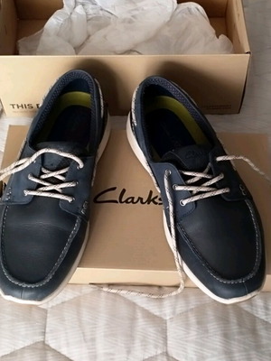 Clarks Sailview shoes navy blue size 43 new