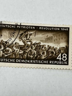 Stamp of the German Democratic Republic Battle at the Barricades 1953 like new