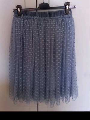 Midi skirt blue raf with polka dot tulle new, size 14years