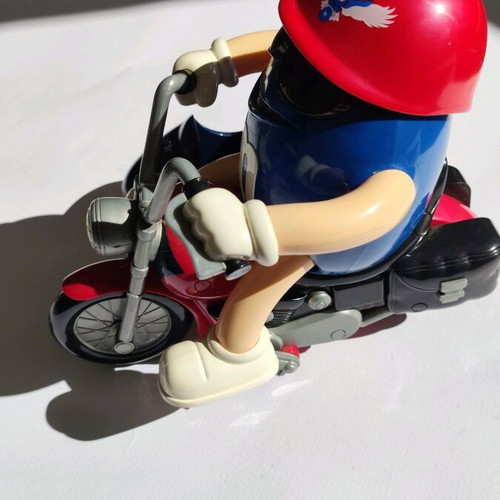 M&M's Freedom Rider dispenser used, vintage 2000 collector's edition