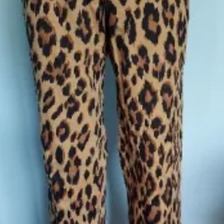 Bpc Bonprix Selection denim pants in leopard print like new