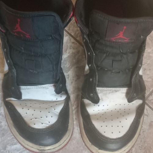 Nike Air Jordan Mid 1 sneakers used, no laces, size 36, black