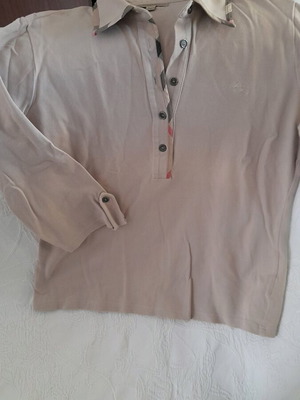 Burberry дамска блуза с дълъг ръкав автентична с яка и копчета