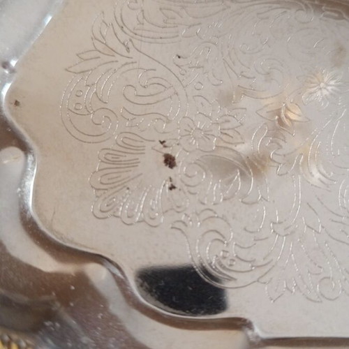 Twin Bird vintage serving tray, stainless steel, made in Japan