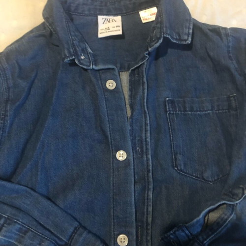 Zara kids denim shirt size 4-5 years 110 cm like new, blue