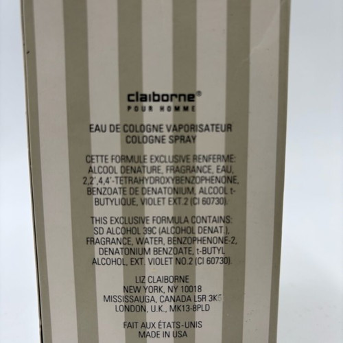 Claiborne Pour Homme Eau de Cologne 50ml new vintage men's fragrance