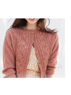 Women's cardigan new with lace pattern hand knitted