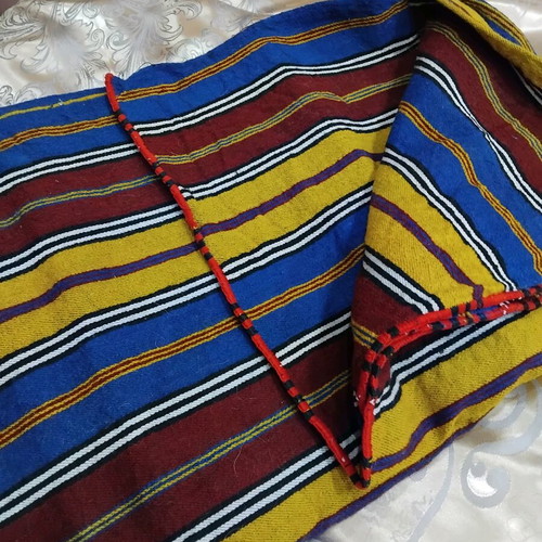 Ръчно тъкан калъф за дюшек нов, вълнена прежда 110x180 см