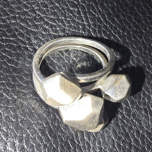 Massive women's silver ring like new