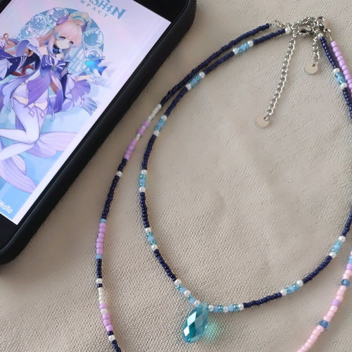 Kokomi Inspired Necklace New Handmade Blue Turquoise