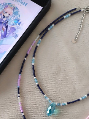 Kokomi Inspired Necklace New Handmade Blue Turquoise