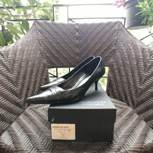 Xaris Kazakos leather pumps used, size 38, black
