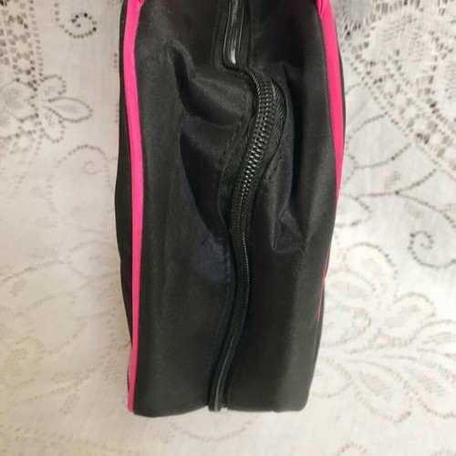 Avon Large Collectible Makeup Bag Black Pink Fuchsia with ergonomic pockets and plenty of space for cosmetics