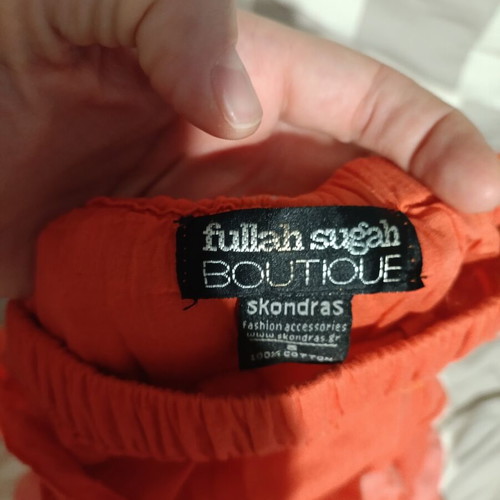 Boho summer skirt Fullah Sugah like new, size S, orange, cotton