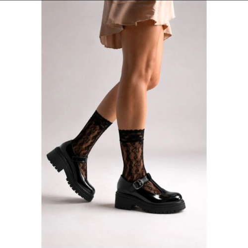 Tamaris Mary Jane style shoes, black patent leather, size 40