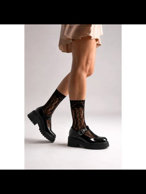 Tamaris Mary Jane style shoes, black patent leather, size 40