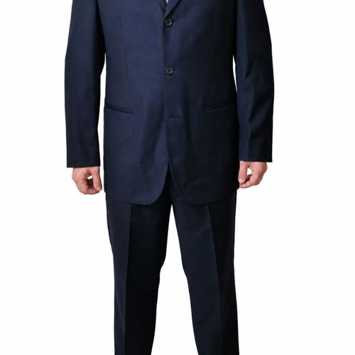 Hinxton House men's suit blue navy pinstripe like new, jacket 40, pants 36