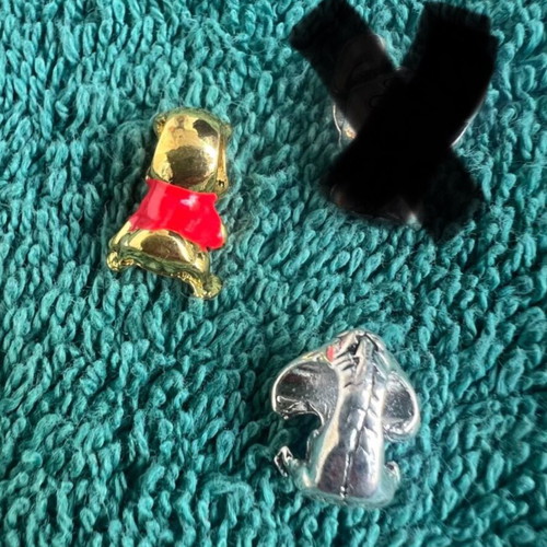 Charms σαν καινούργια, συμβατά για βραχιόλια Pandora, χρυσαφί και ασημί