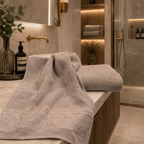 Premium Rawfa Textile Bath Towel 100% Egyptian Cotton Taupe