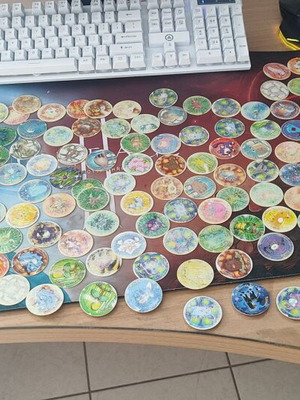 Pokémon collectible tazos used, collection of 150+ pieces