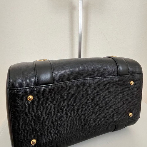 MCM black handbag with gold metal like new
