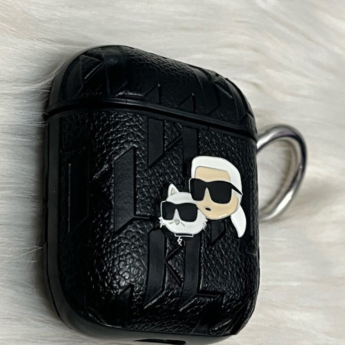 Karl Lagerfeld AirPods 1&2 case used, luxury Karl & Choupette design