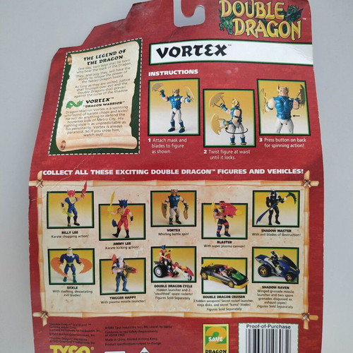 Double Dragon Vortex action figure sealed, Tyco 1993