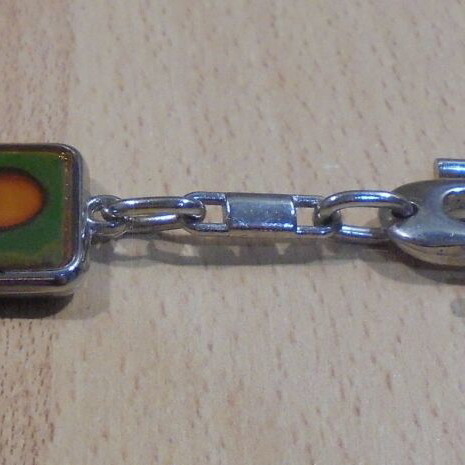 New Democracy keychain used with emblem and Konstantinos Mitsotakis