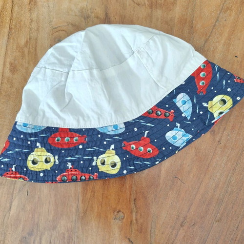 Bucket hat with submarine print Tortue used for boys
