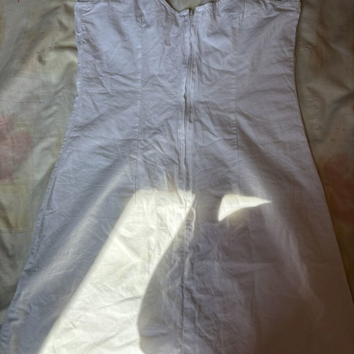 White cotton dress Lucy with butterfly print size S like new