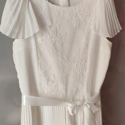 Monsoon Lace Pleated Bridesmaid Jumpsuit, ivory