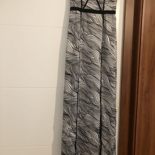 BCBG long dress with side slit used, small, black