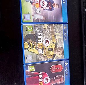 3x PS 4 Games - FIFA16 + FIFA17 + FIFA18