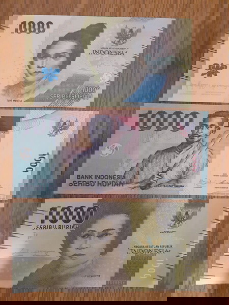ΙΝΔΟΝΗΣΙΑ ΣΕΤ 3 Χ 1000 Rupiahs (2022)(2009)(2016)/INDONESIA SET 3Χ1000 Rupiahs P#162,P#141,P#154 UNC