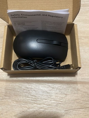 Dell wired mouse new, black
