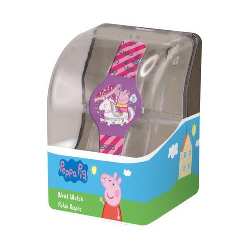 Peppa Pig analog wristwatch in plastic box new, pink