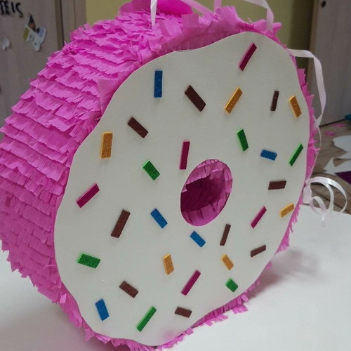 Donut piñata new with door and pull string