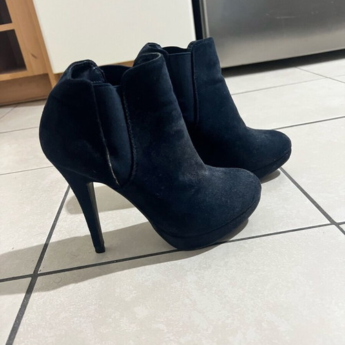 Dark blue ankle boots like new, size 37