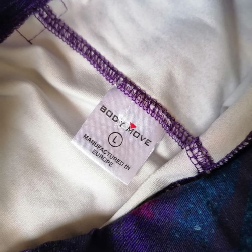 Body Move cycling leggings size L like new, blue