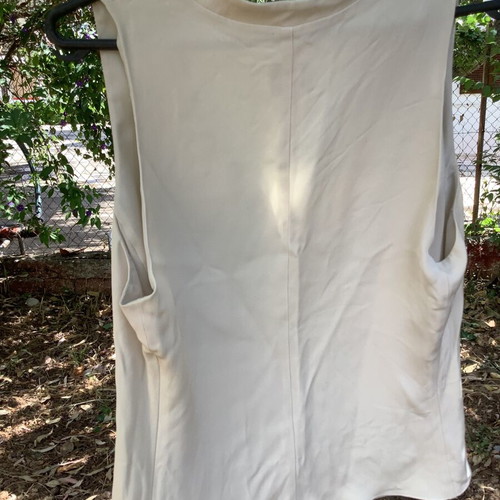 Armani Collezioni silk blouse Small pastel gray like new